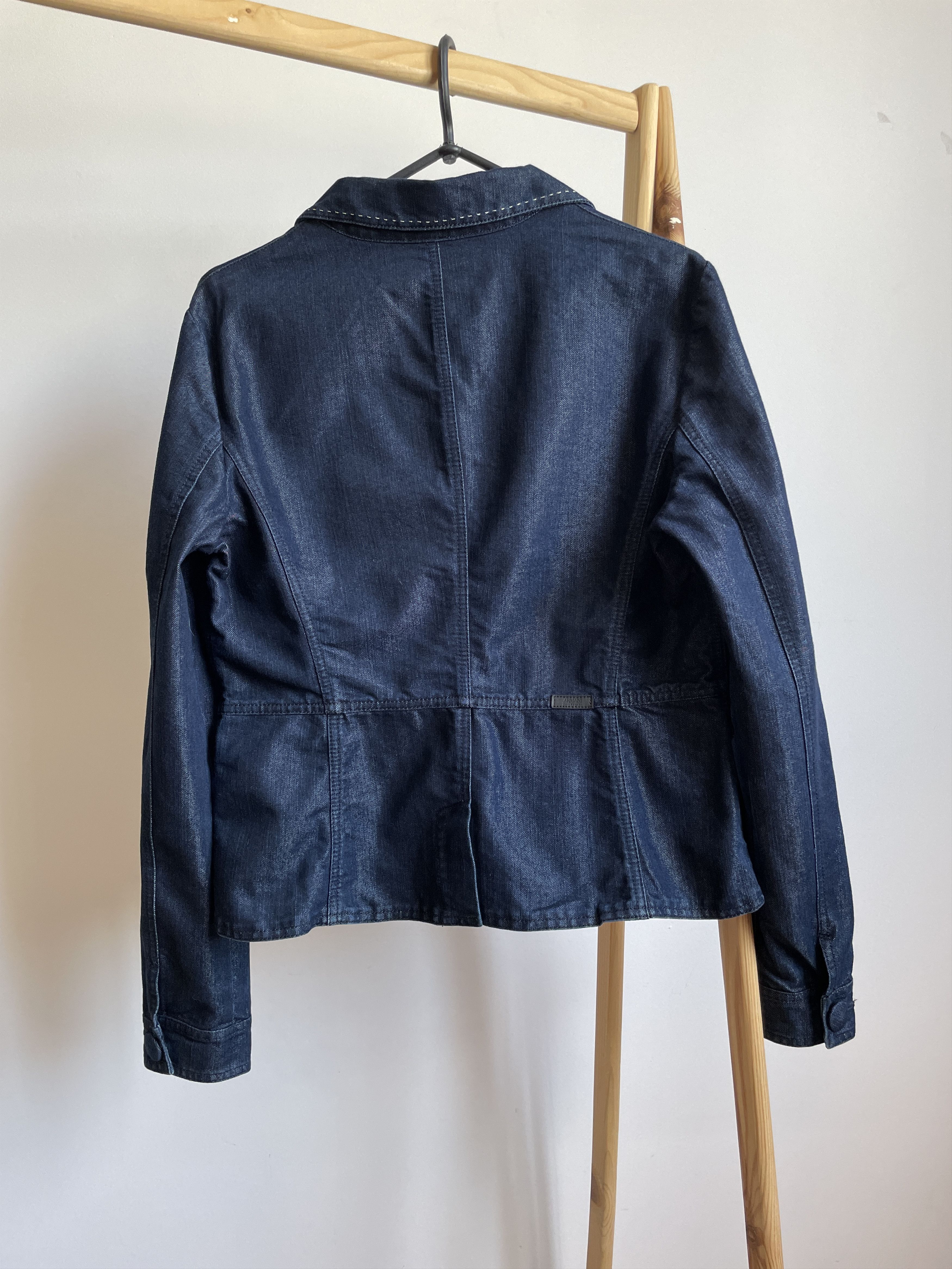 Armani Collezioni Armani Collezioni Womens Denim Blazer Size IT 48 Size XL / US 12-14 / IT 48-50 - 2 Thumbnail
