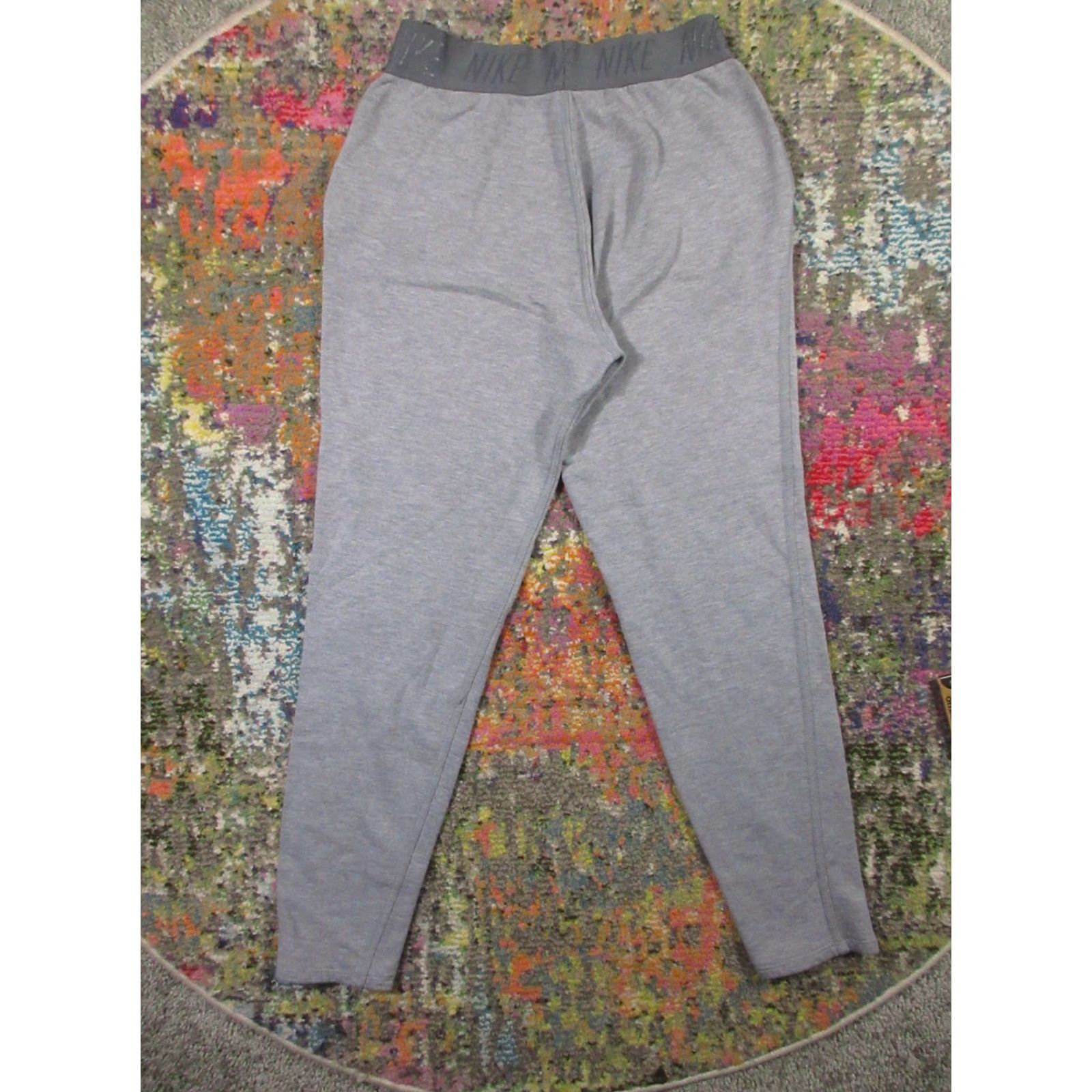 Nike Nike Dri-FIT Sweatpants Womens S Gray Drawstring Pockets Fleece Regular Size 28" / US 6 / IT 42 - 2 Thumbnail
