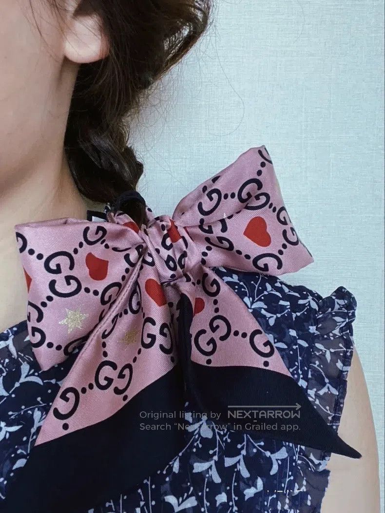 Gucci Gucci Pink gold-plated love scarf Size ONE SIZE - 9 Thumbnail