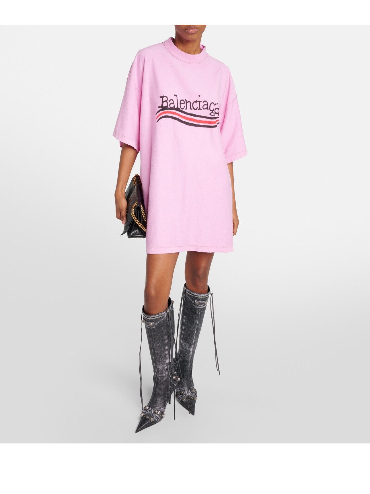 Balenciaga BALENCIAGA Cagole 90 leather knee-high boots size 38 Size US 7.5 / IT 37.5 - 2 Thumbnail