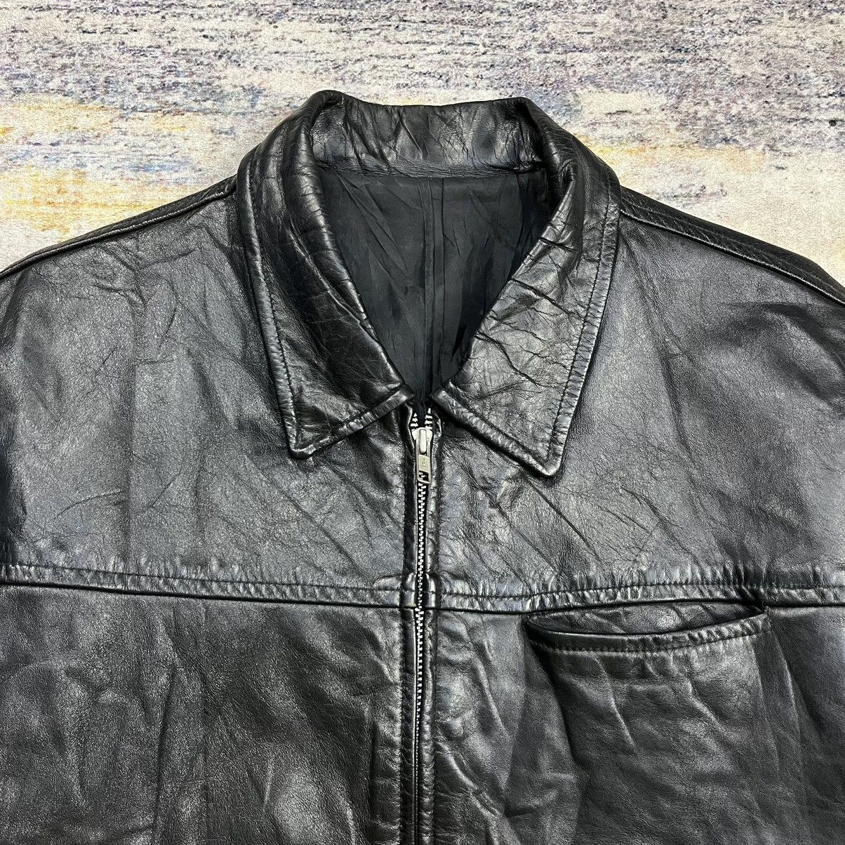 Japanese Brand Vintage 90s Jun men leather jacket Size US L / EU 52-54 / 3 - 3 Thumbnail