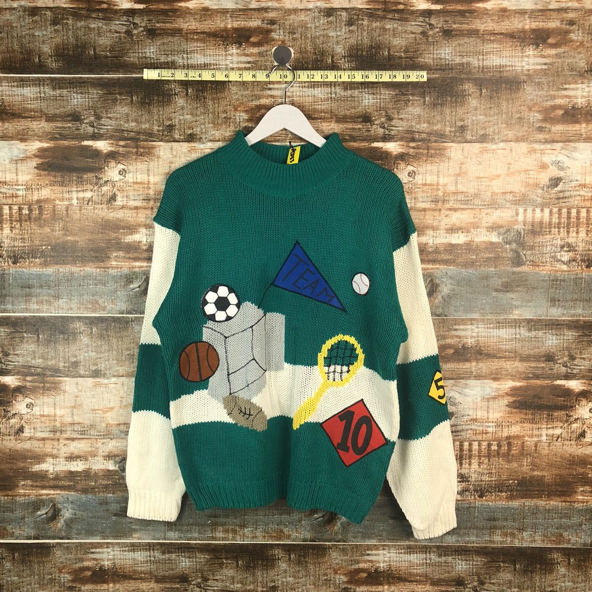 Homespun Knitwear Japan sportwear Green Knitwear sweatshirt #A2283 Size US M / EU 48-50 / 2 - 1 Thumbnail