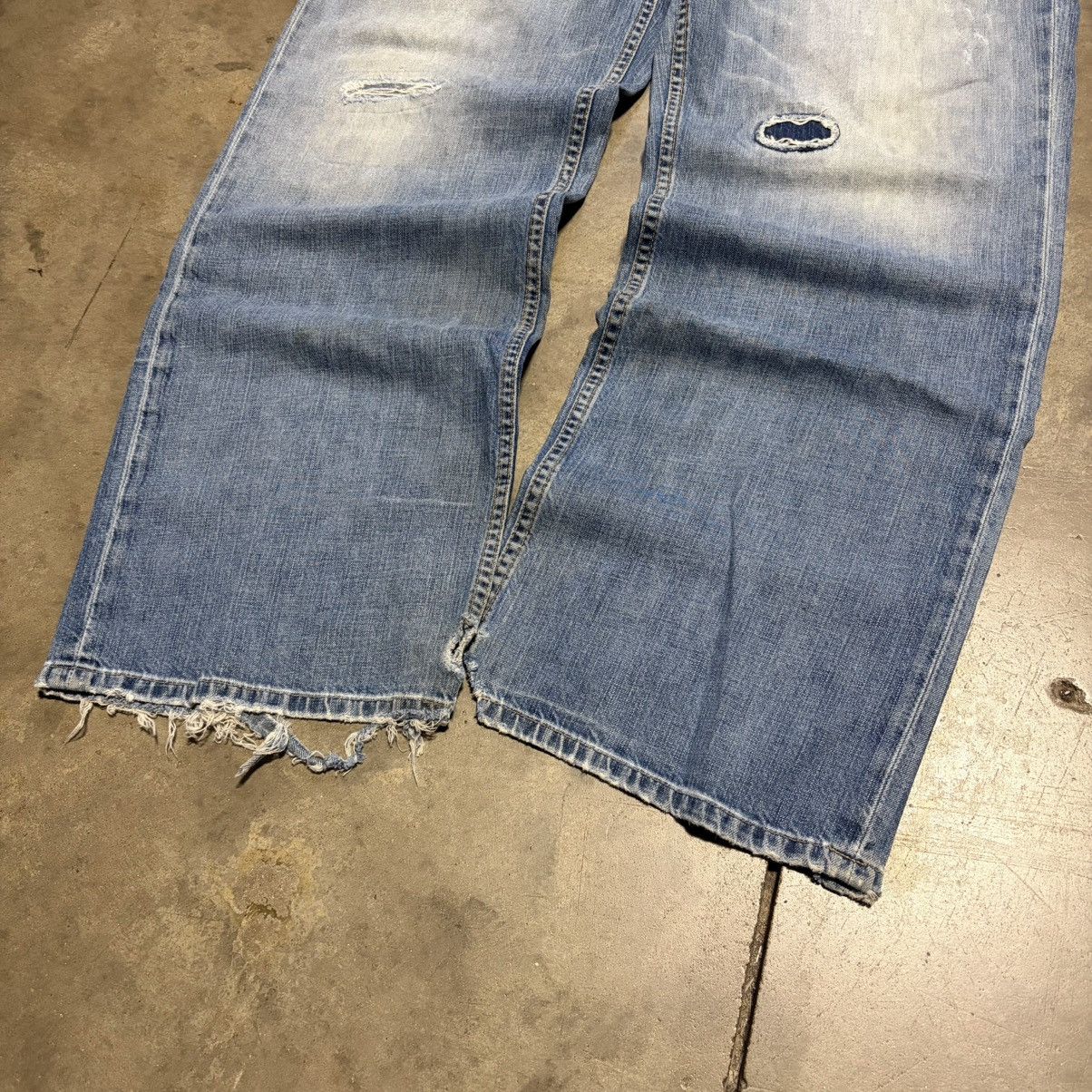 Ariat Vintage BKE San Antonio Bootcut Jeans Faded Distressed Patch Size US 36 / EU 52 - 2 Thumbnail