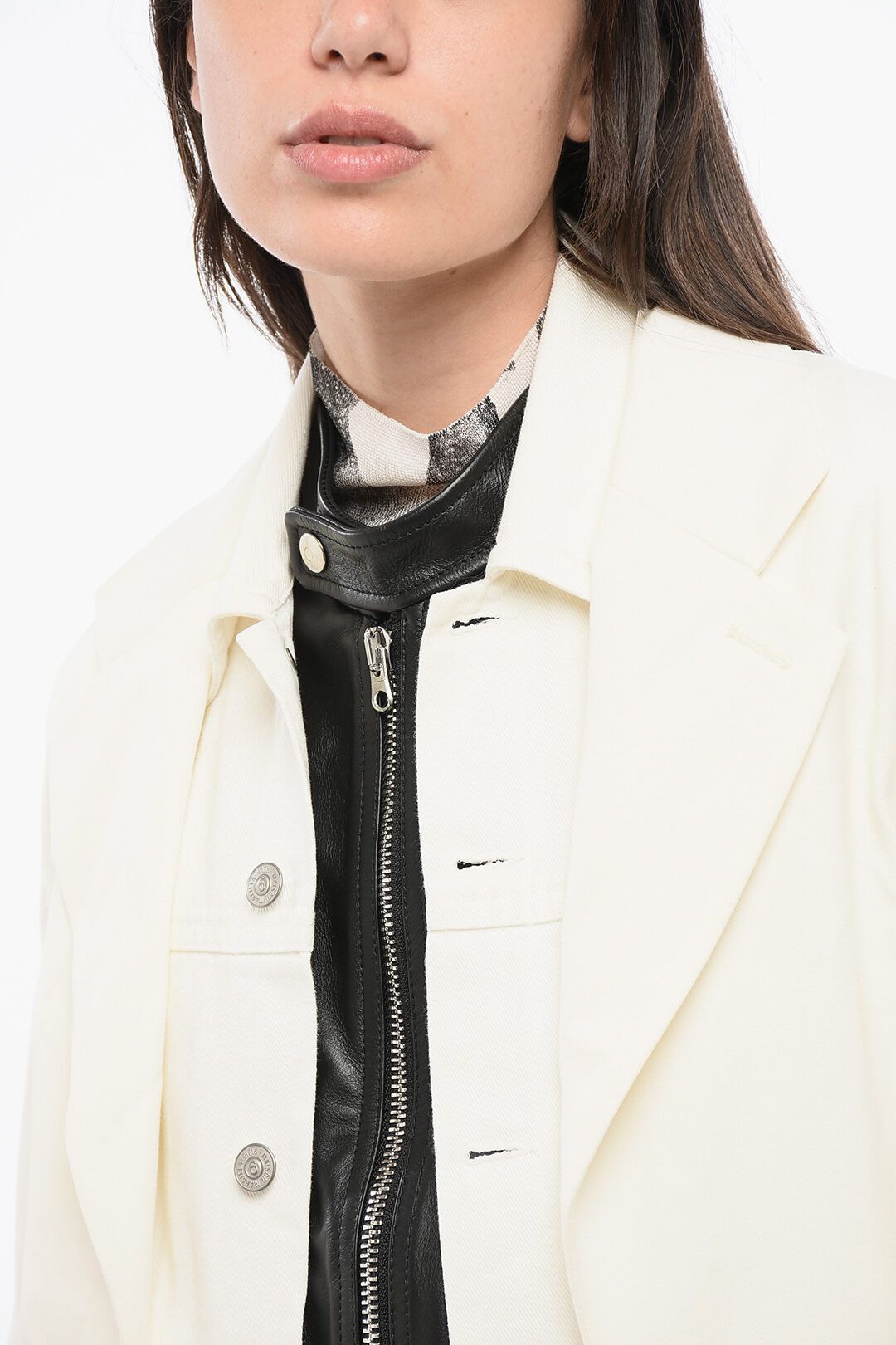 Maison Margiela og1mm0825 Layered Jacket in White Size S / US 4 / IT 40 - 3 Thumbnail