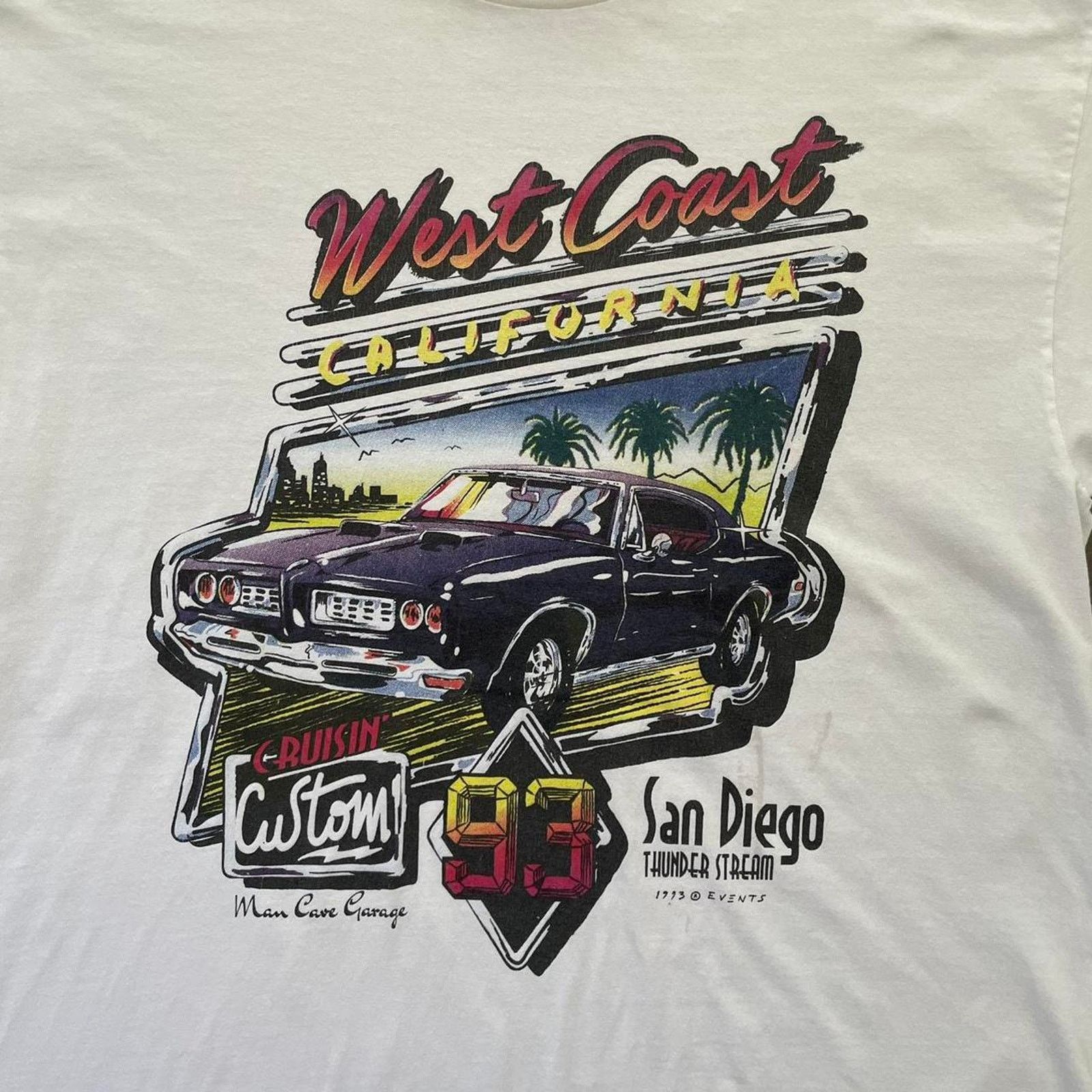 Vintage Vintage West Coast Cruiser Graphic T-shirt Size US XL / EU 56 / 4 - 2 Thumbnail