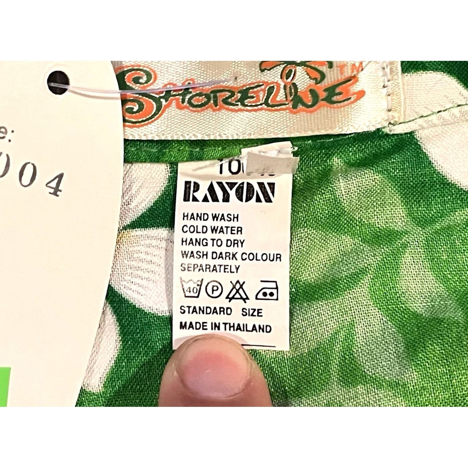 Vintage Shoreline Men’s Large Green White Floral Hawaiian Shirt Button-Up Short Sleeve Beach Retro Size US L / EU 52-54 / 3 - 7 Thumbnail