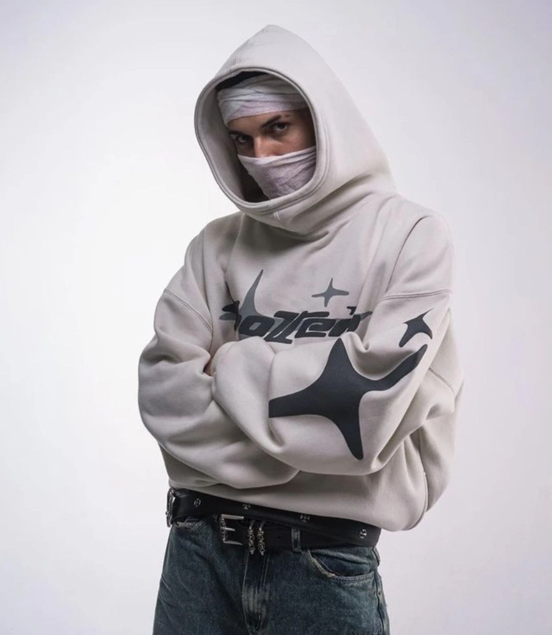 Designer × Vintage Puff Rubber Print Work Style American Street Hoodie Size US S / EU 44-46 / 1 - 3 Thumbnail