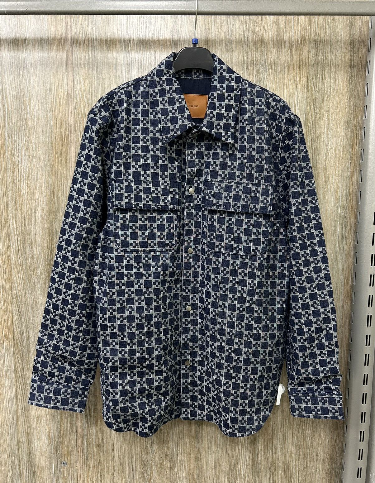 Sandro Overshirt Men's Jacket Navy Size XS New
