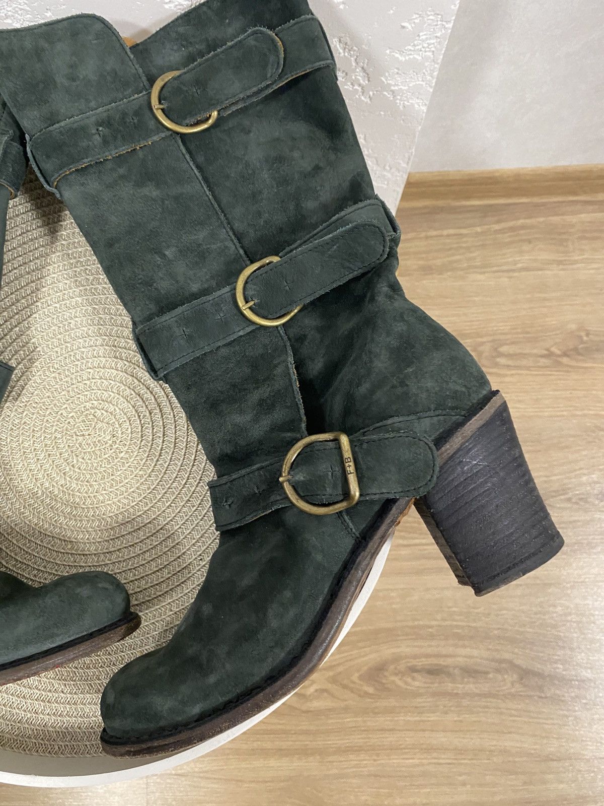 Fiorentini + Baker Fiorentini Baker Suede Buckle Biker Boots Size: 37.5 Size US 7.5 / IT 37.5 - 3 Thumbnail