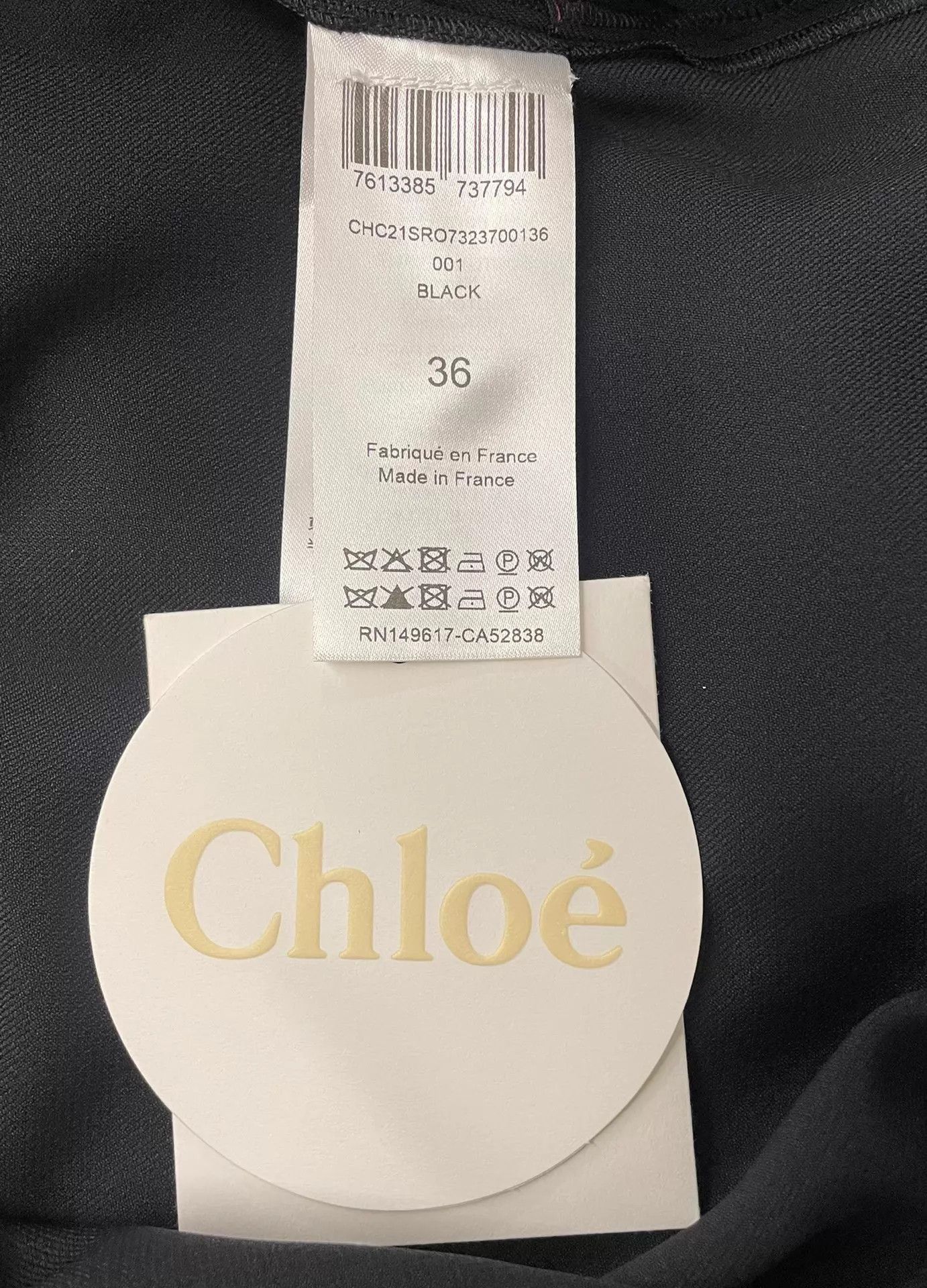 Chloe Chloé Women's Sleeveless Long Black Dress Red Line Detail Size XS / US 0-2 / IT 36-38 - 6 Thumbnail