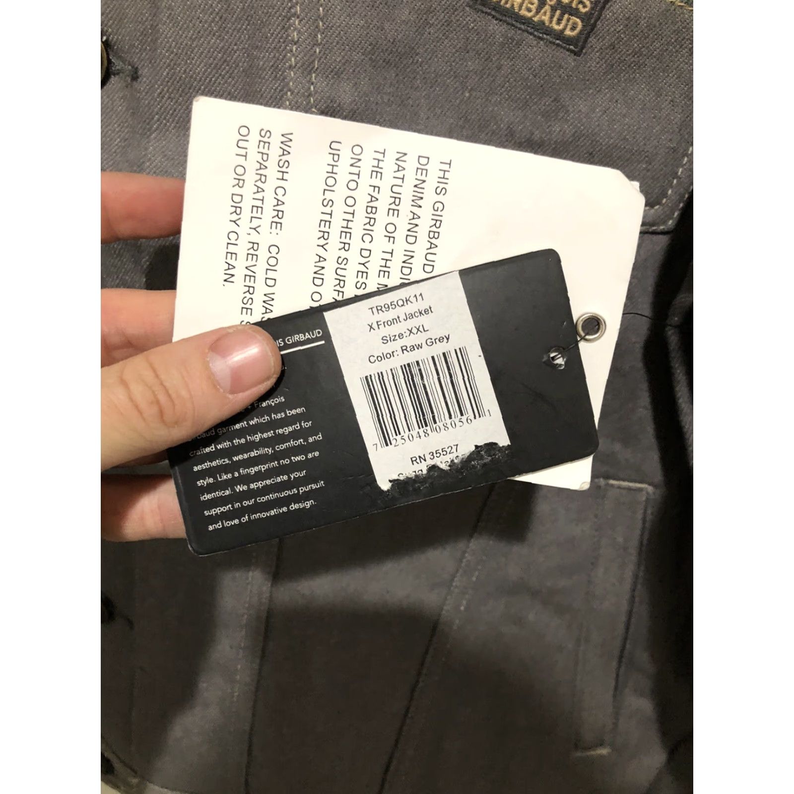Denime VINTAGE Girbaud X Front Denim Jacket Gray 2XL Men Jacket Biker 90s Distressed Casual Front Pocketed - 2000s Marithe Francois Girbaud Size US 39 - 4 Thumbnail