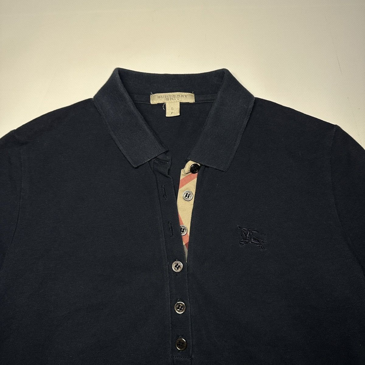 Burberry Burberry Women’s Polo Shirt Navy Blue Short Sleeve Size S Size S / US 4 / IT 40 - 3 Thumbnail