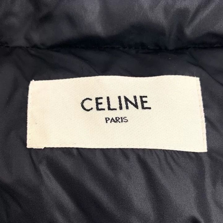 Celine Celine Black Logo Embroidered Stand Collar Down Jacket Size US XXS / EU 40 - 6 Thumbnail