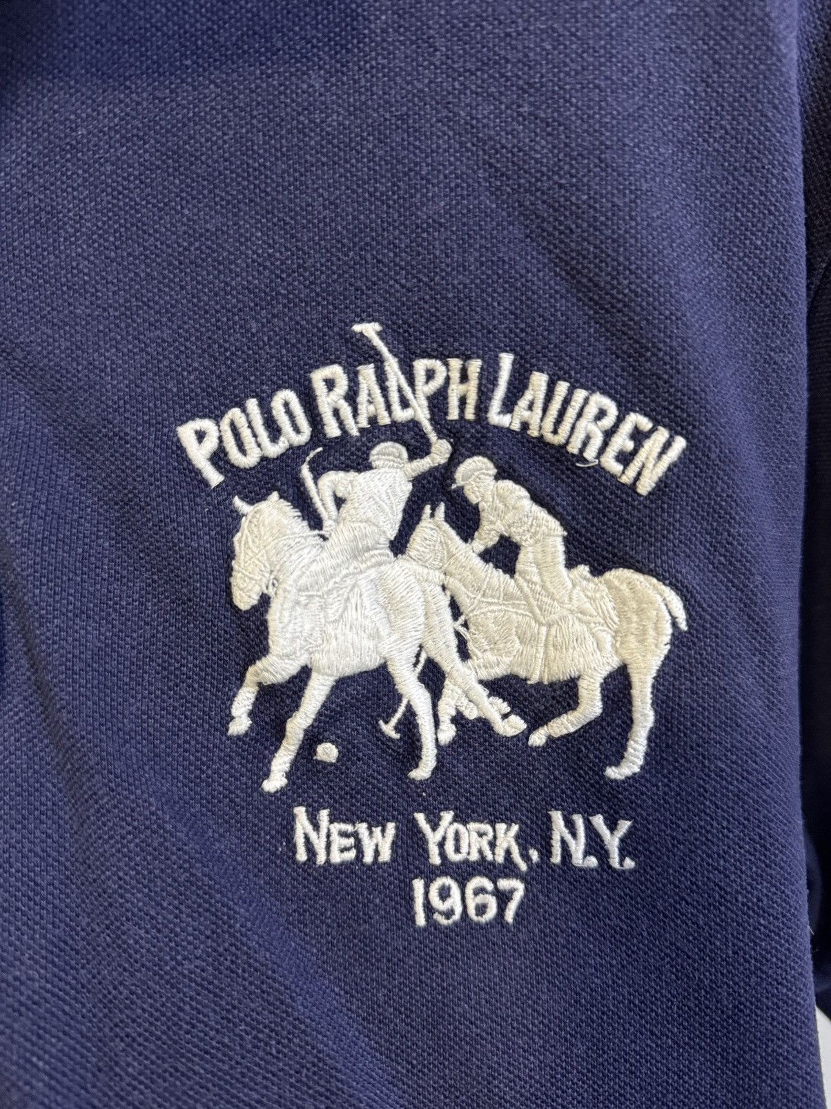 Polo Ralph Lauren × Vintage Vintage Polo Ralph Lauren New York 3 big logo polo tee 90’s Size US XL / EU 56 / 4 - 12 Thumbnail