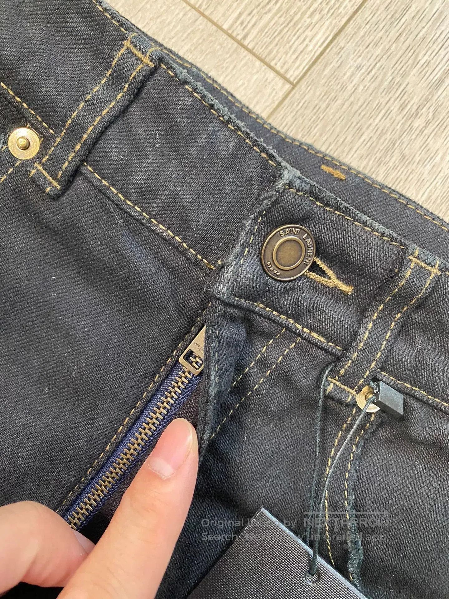 Saint Laurent Paris Saint Laurent Black Distressed Jeans. Size 26" / US 2 / IT 38 - 5 Thumbnail