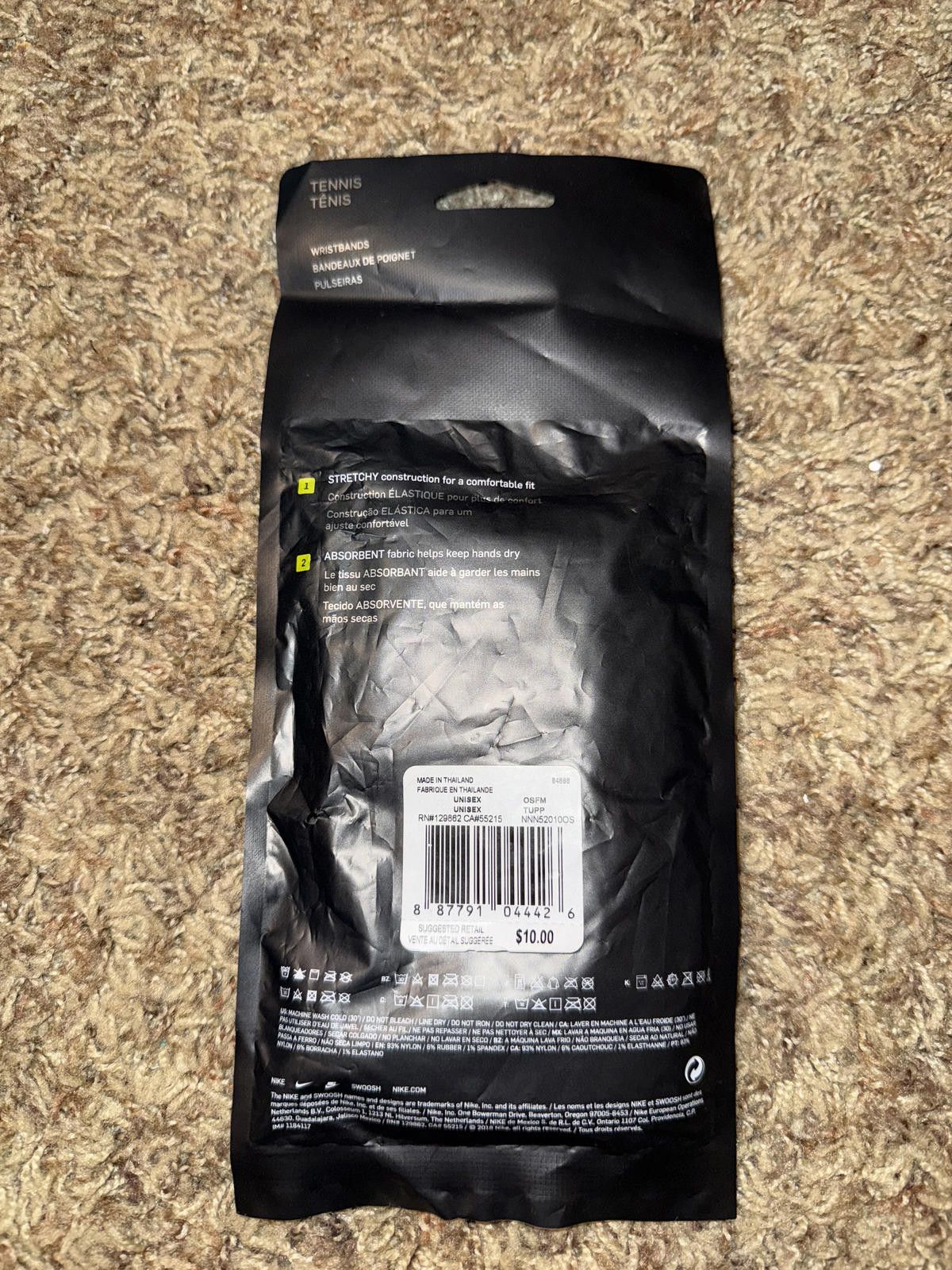 Nike Nike Tennis Premier Wristband S Sports Training Band 2pcs Size ONE SIZE - 2 Thumbnail