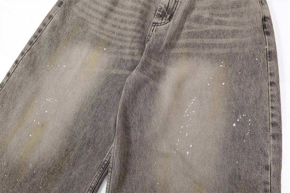 Japanese Brand × Vintage Punk men's ink-splashed distressed scimitar jeans Size US 32 / EU 48 - 6 Thumbnail