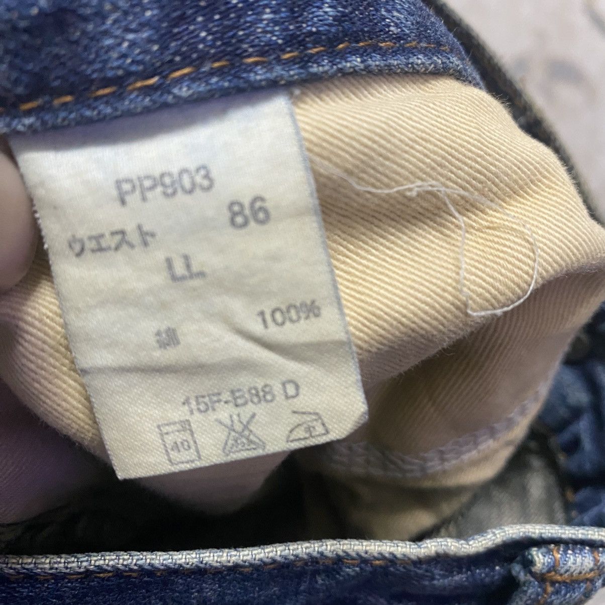Vintage Vintage BIG JOHN Denim Cargo Pocket Jeans Size US 34 / EU 50 - 16 Thumbnail