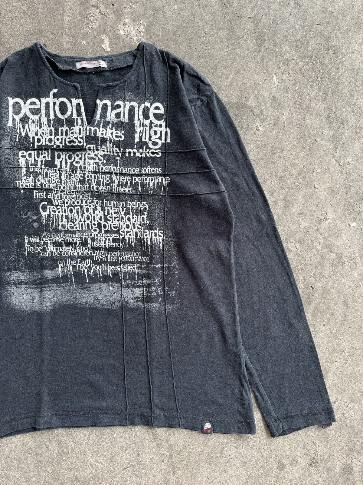 If Six Was Nine Dangerous Warning Seditionaries Poem Cyber Gothic Punk LS Size US L / EU 52-54 / 3 - 3 Thumbnail
