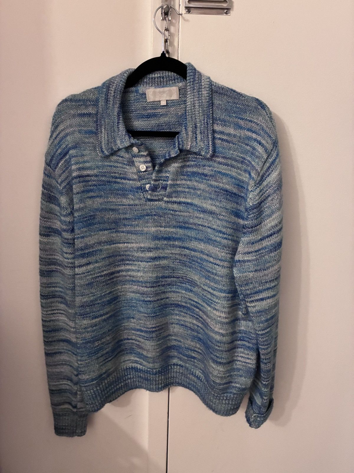 Kith Kith blue/purple knit longsleeve polo Size US M / EU 48-50 / 2 - 1 Thumbnail
