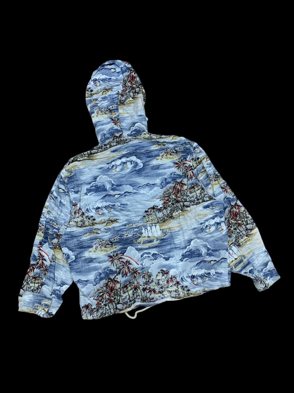 Beams Plus × Japanese Brand × Vintage VINTAGE BEAMS HAWAIIAN STYLE HOODIE WINDBREAKER Size US L / EU 52-54 / 3 - 2 Thumbnail