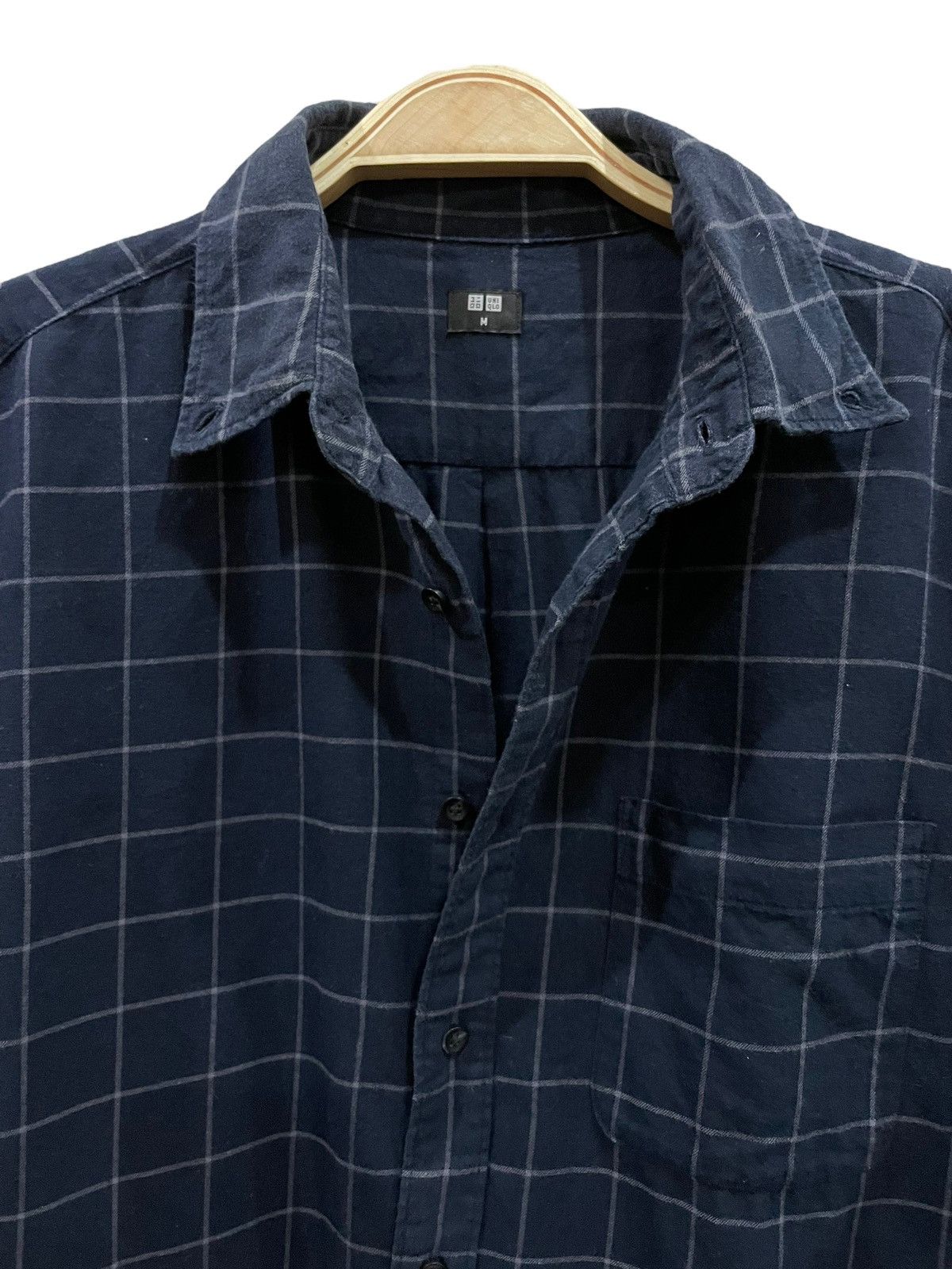 Japanese Brand × Uniqlo Vintage Uniqlo Travis Scott Style Tartan Plaid Flannel Size US M / EU 48-50 / 2 - 7 Thumbnail