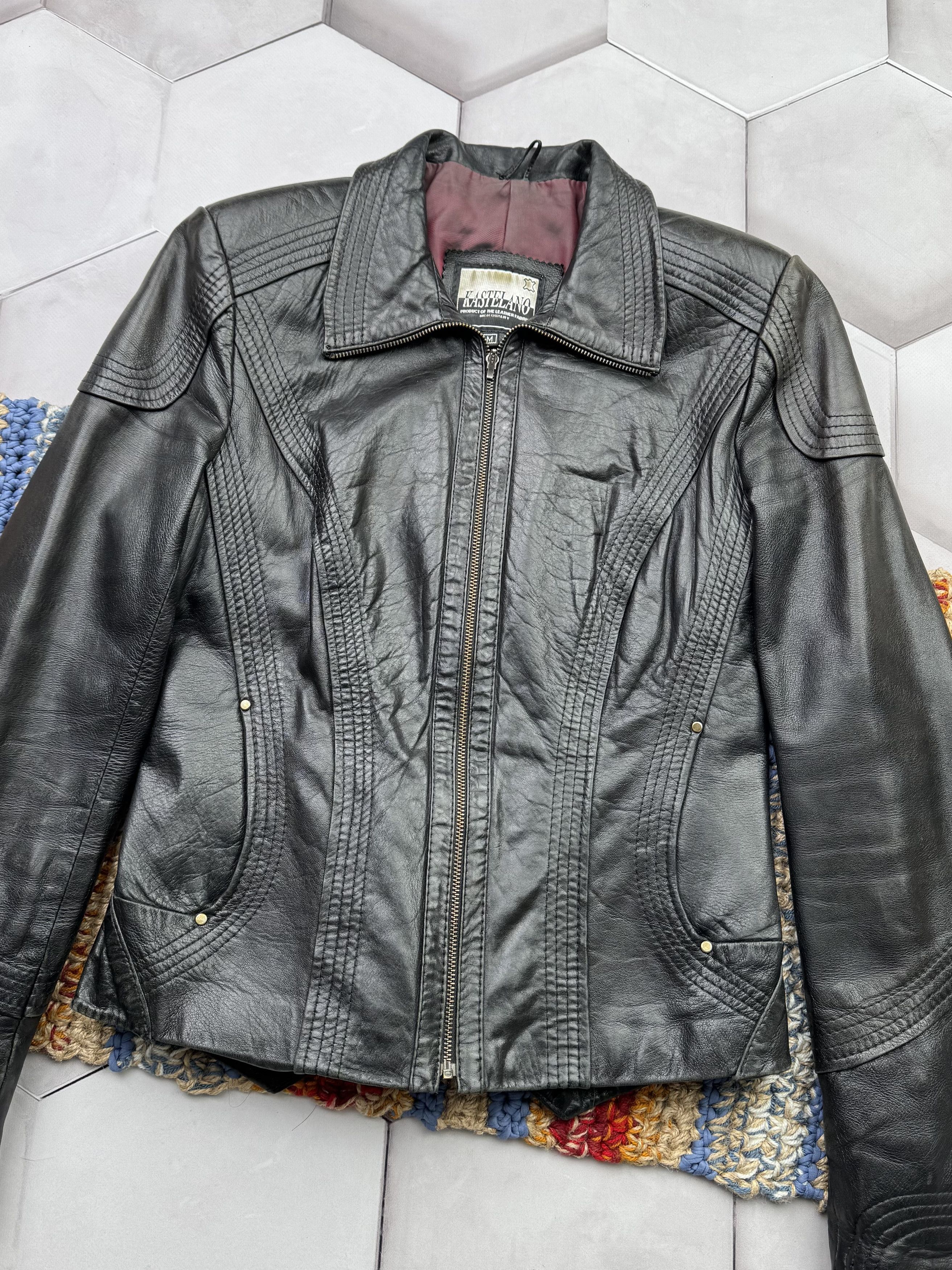 Vintage Vintage Cropped Leather Jacket Size S / US 4 / IT 40 - 4 Thumbnail