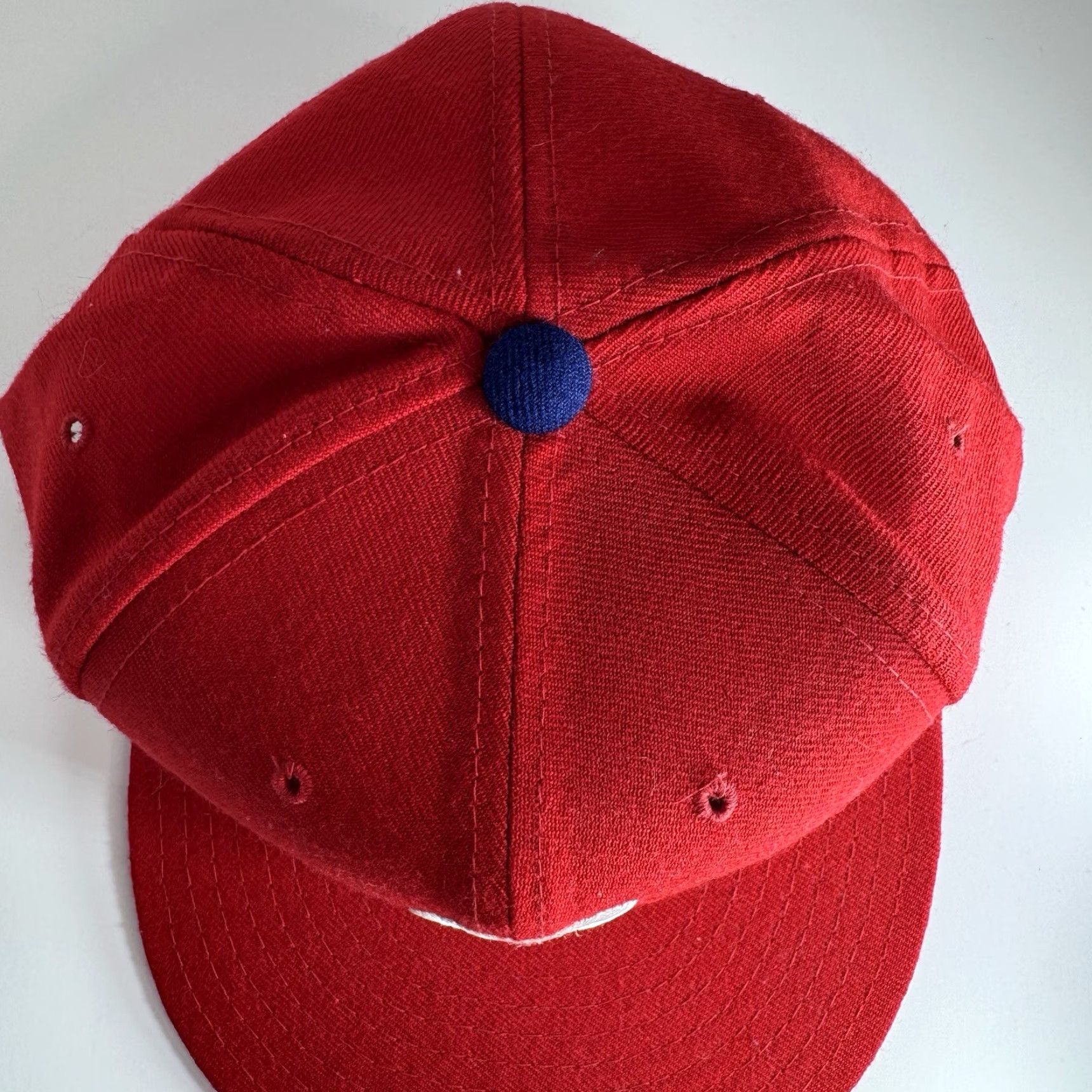 New Era VINTAGE New Era Wool Philadelphia Phillies 7 5/8 Diamond Collection Red USA Made Hat Adults Unisex Phillies 90s Baseball Cap Size ONE SIZE - 7 Thumbnail