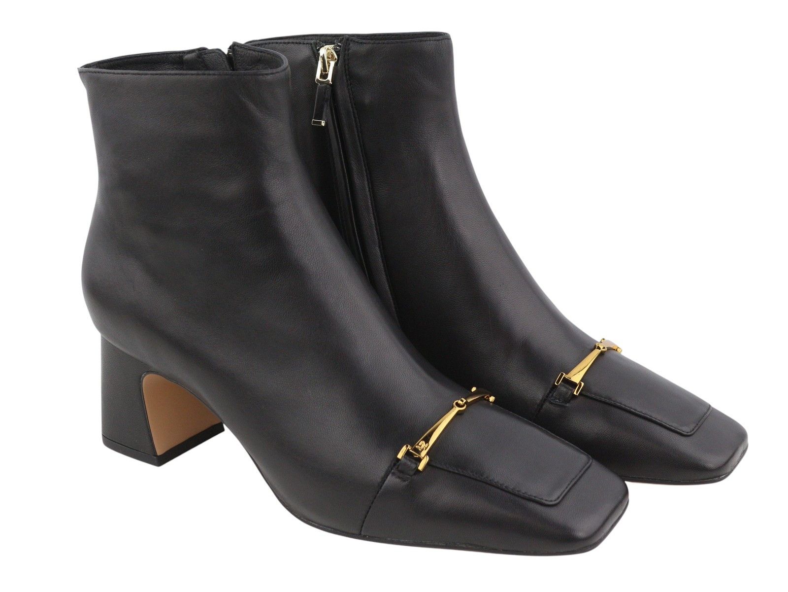 Other LOLA CRUZ LOREY EU41 Black Leather Square Toe Ankle 87546 Size US 10 / IT 40 - 2 Thumbnail