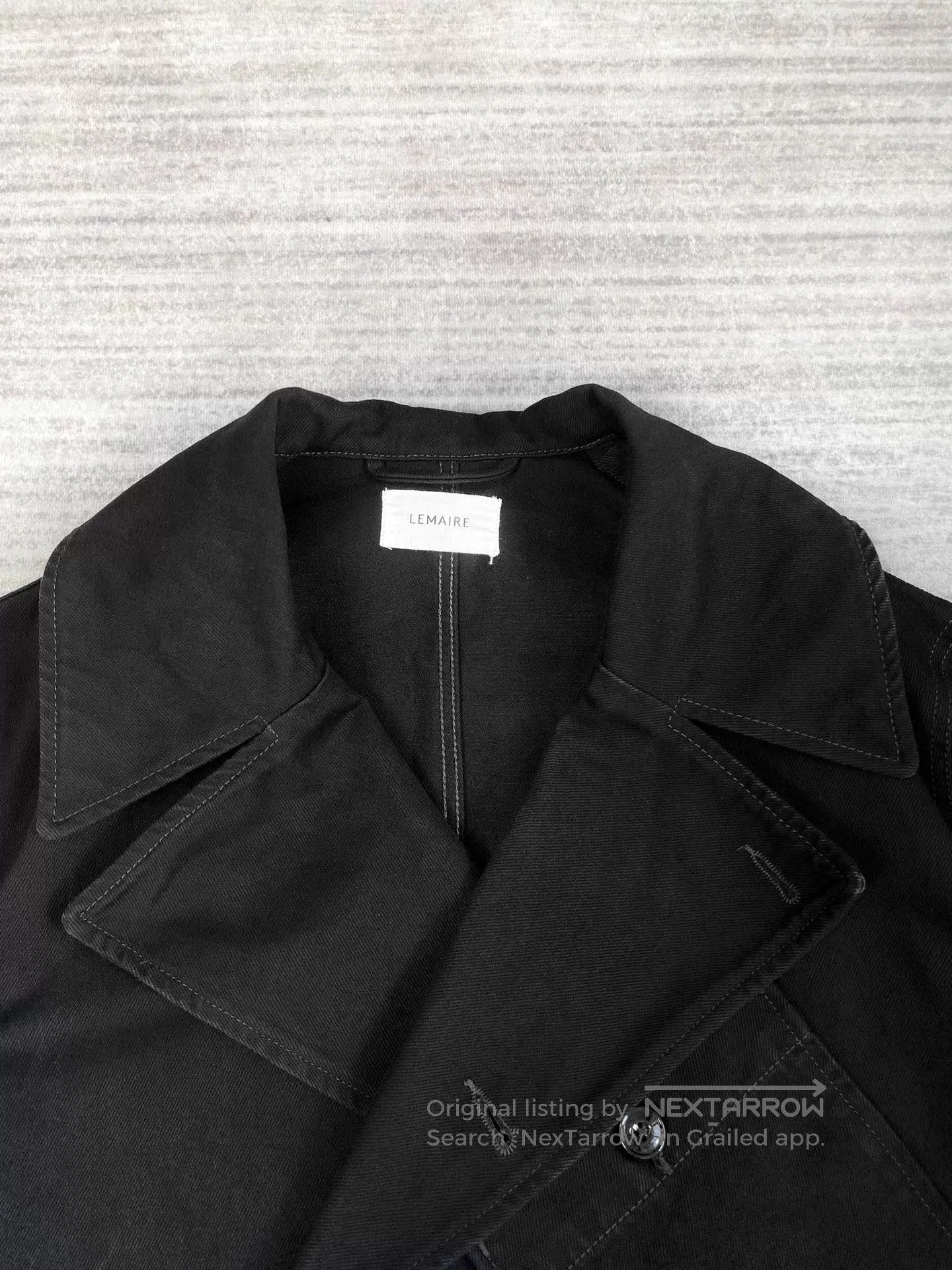 Lemaire black double-breasted jacket with collar. Size US XXS / EU 40 - 5 Thumbnail