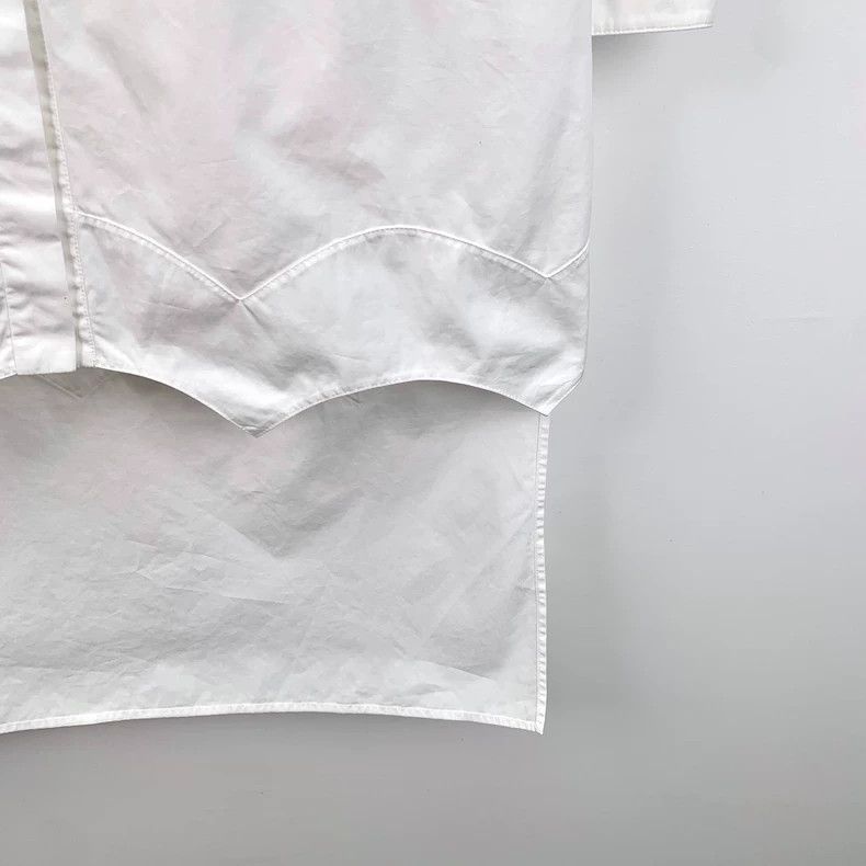 Dior Dior White cotton lapel long-sleeved irregular wavy shirt Size XS / US 0-2 / IT 36-38 - 4 Thumbnail