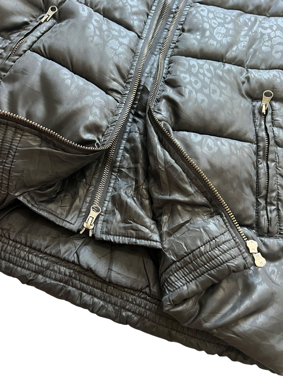 If Six Was Nine 2000s Place Plan 🇯🇵 Leopard Motif Double Zip Puffer Jacket Size US M / EU 48-50 / 2 - 15 Thumbnail