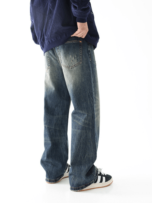 Japanese Brand Trendy street retro loose distressed flared jeans y2k Size US 32 / EU 48 - 3 Thumbnail