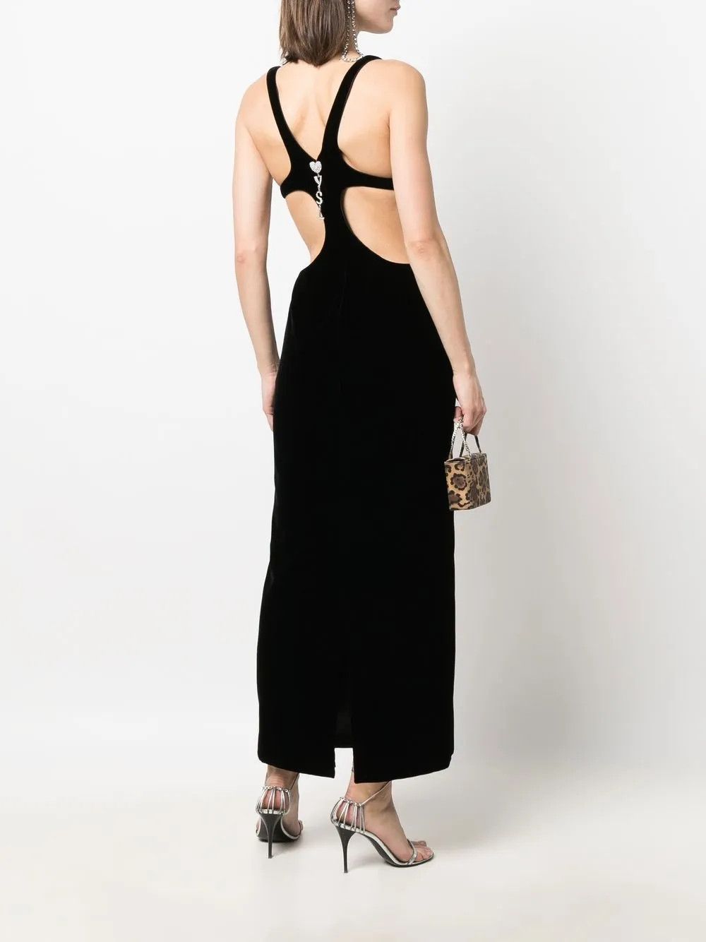 Saint Laurent Paris o1y0126 Maxi Dress in Black Size M / US 6-8 / IT 42-44 - 3 Thumbnail