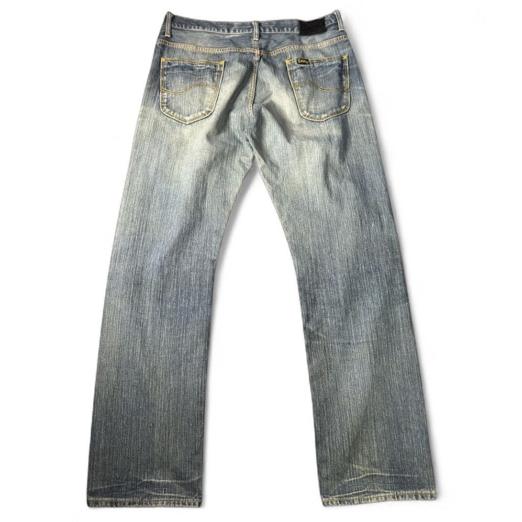 Denim & Co. 🔥🇯🇵 Vintage 90s Japanese Lee Distressed Light Wash Denim Size US 34 / EU 50 - 2 Thumbnail