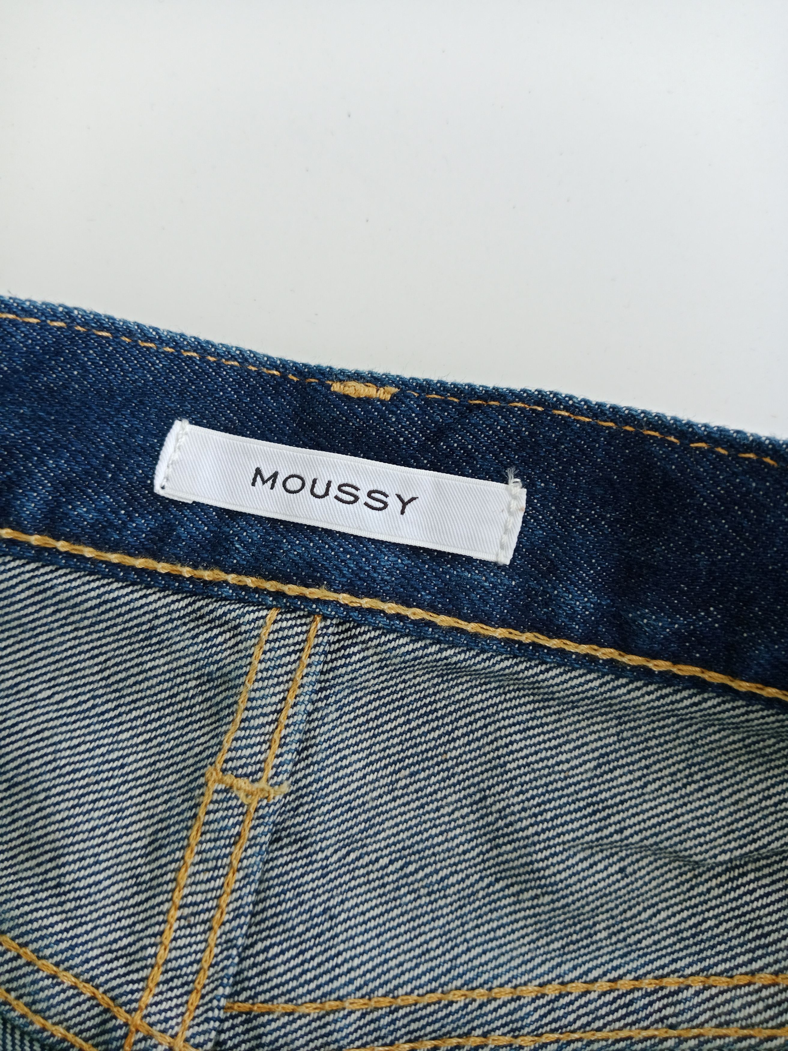 MOUSSY MOUSSY Mini Skirt Blue Denim Japanese Brand Size 31" - 6 Thumbnail