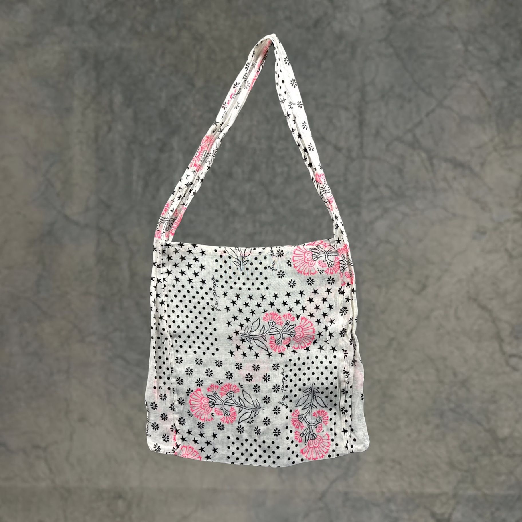 Free People Free People Crossbody Bag Womens Small White Floral Boho Cotton Lightweight Size ONE SIZE - 1 Thumbnail