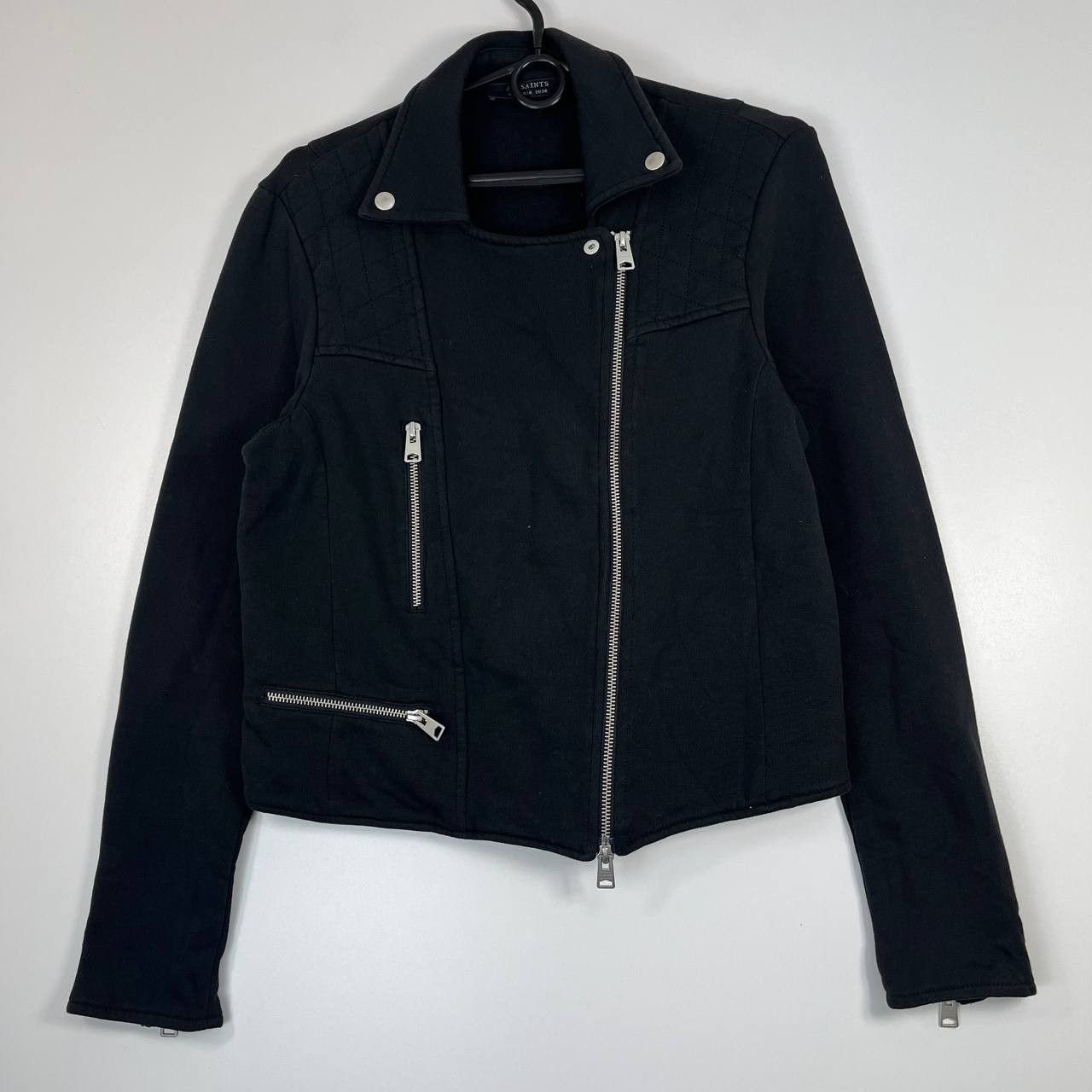 Allsaints ALLSAINTS Women’s Biker Jacket Black Zip Up Moto Size UK 10 Size M / US 6-8 / IT 42-44 - 1 Thumbnail