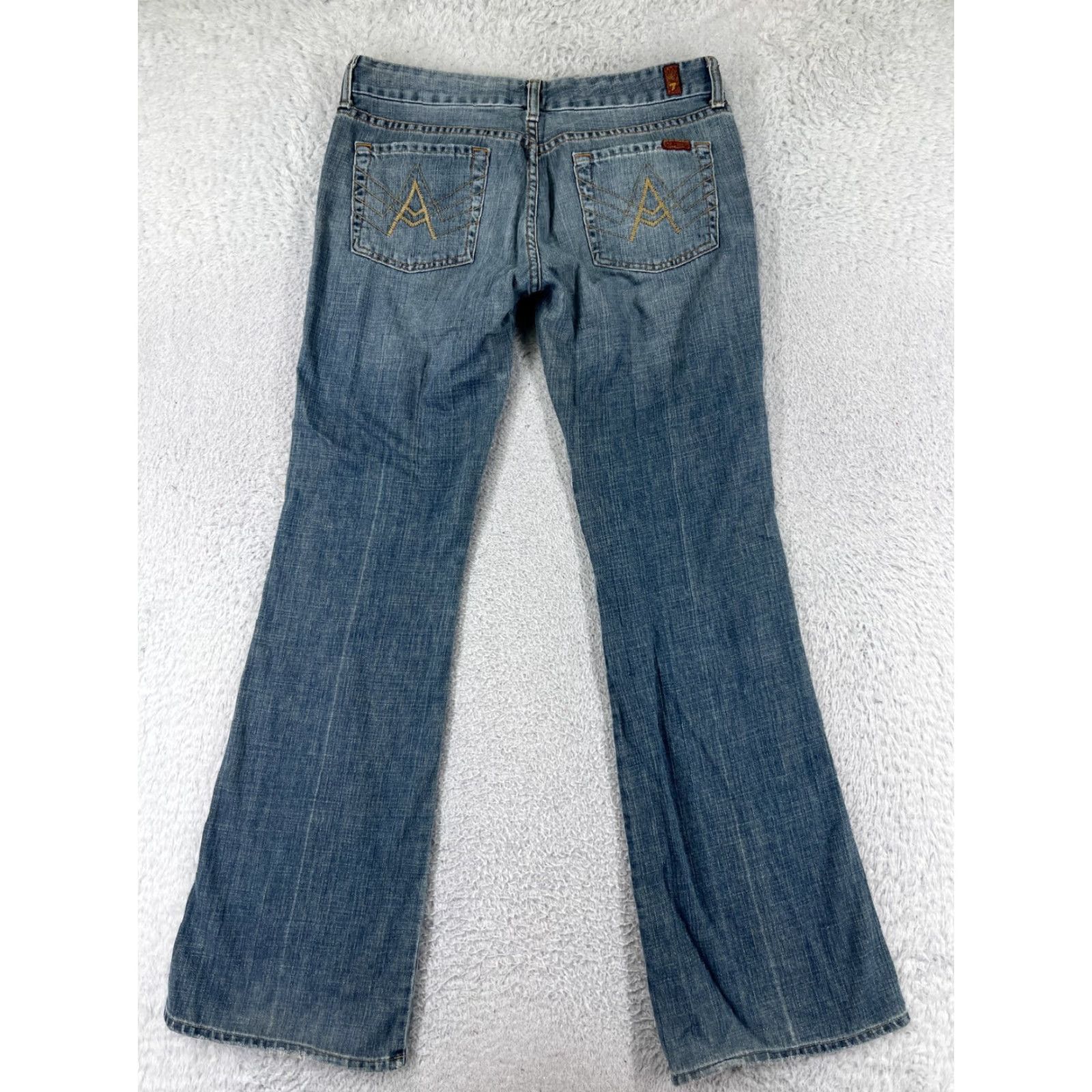 7 For All Mankind 7 For All Mankind Jeans Women 30 Blue Denim Bootcut Low Rise Embroidered Cotton Womens Jeans Bootcut 7 For All Mankind Blue Color 30s? Size 30" / US 8 / IT 44 - 2 Thumbnail