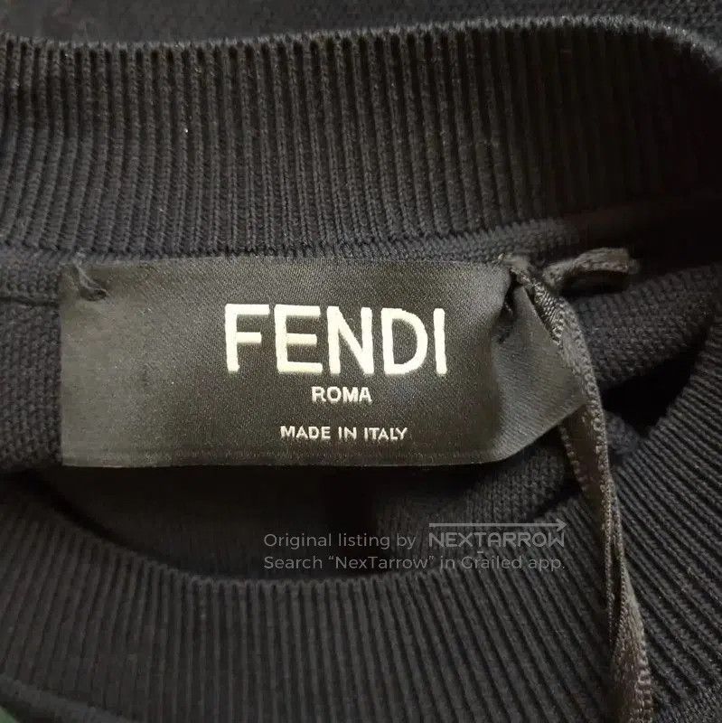 Fendi Fendi Black Logo Knitted Sweater for Men . Size US S / EU 44-46 / 1 - 6 Thumbnail