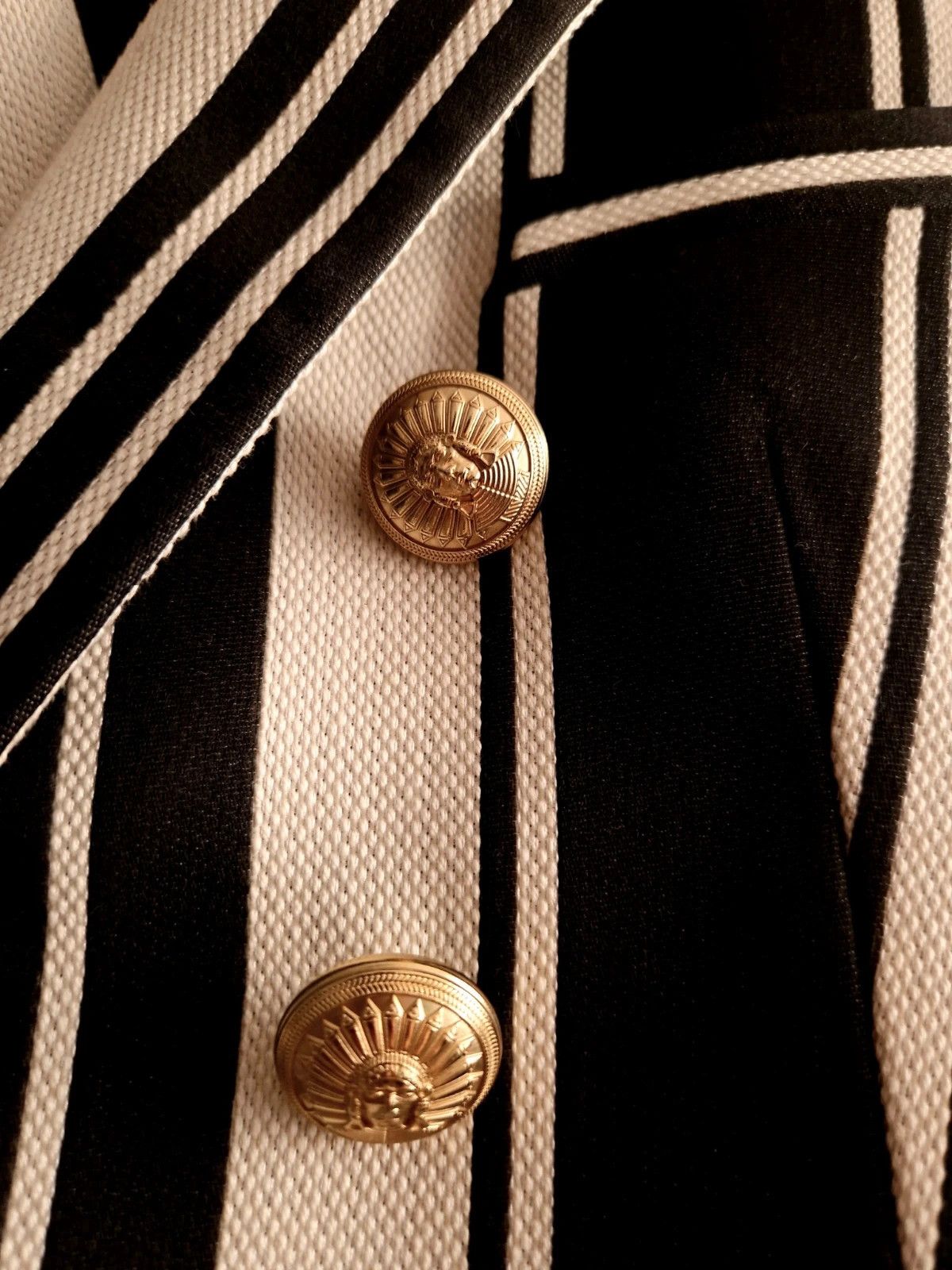 Balmain Balmain Striped Blazer Jacket Size M / US 6-8 / IT 42-44 - 2 Thumbnail