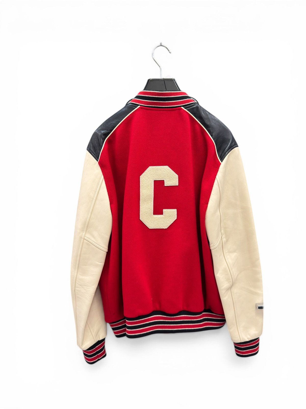 Celine Celine Red Leather Varsity Jacket Size US L / EU 52-54 / 3 - 2 Thumbnail