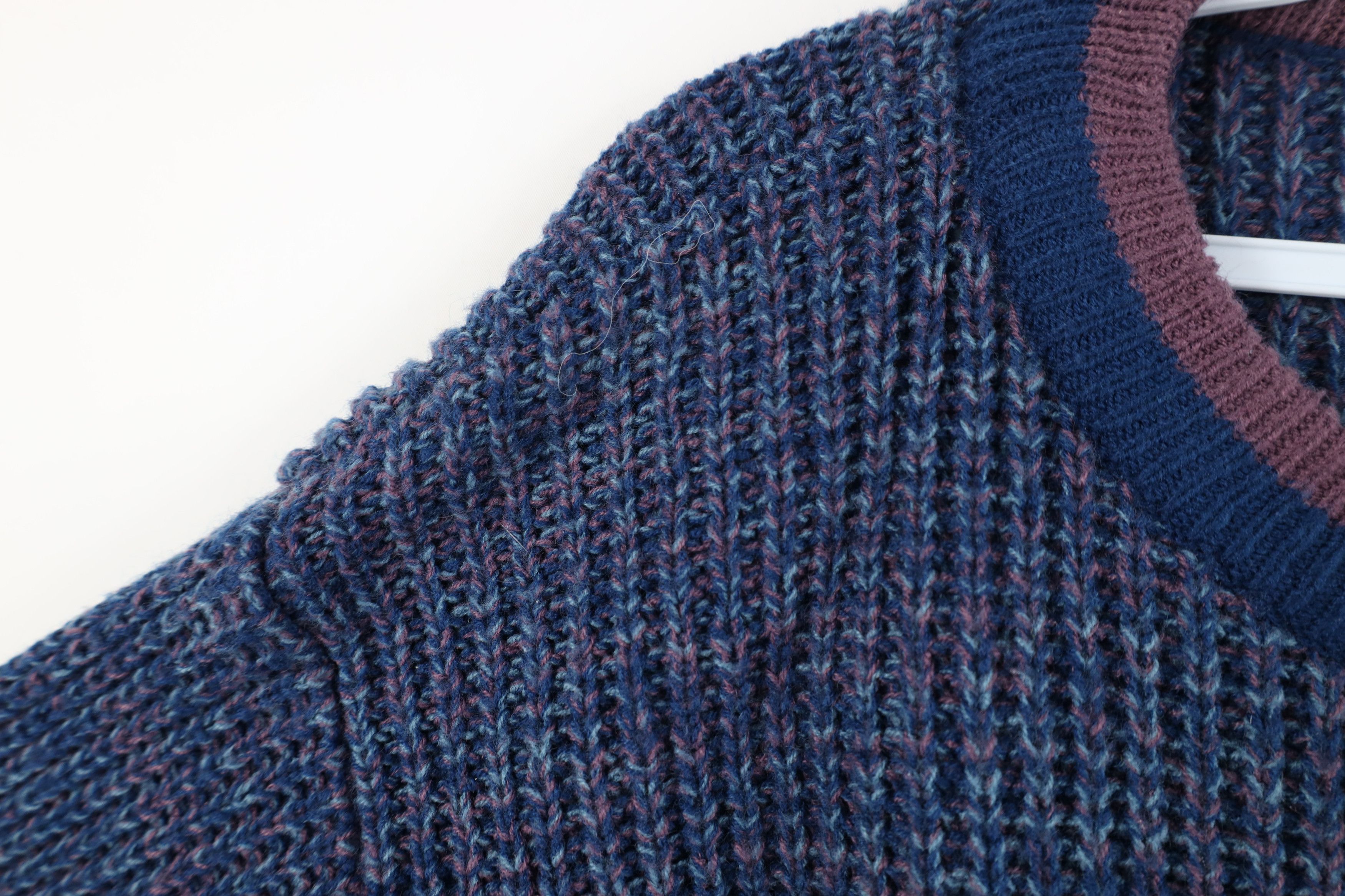 Vintage Vintage 90s Streetwear Chunky Ribbed Knit Crewneck Sweater Size US L / EU 52-54 / 3 - 4 Thumbnail