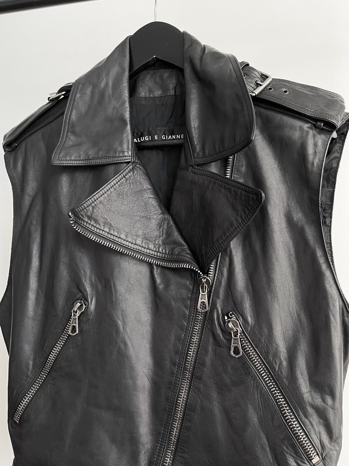 Calugi e Gianelli Calugi e Giannelli 80s steel & turquoise leather biker vest Size US S / EU 44-46 / 1 - 7 Thumbnail