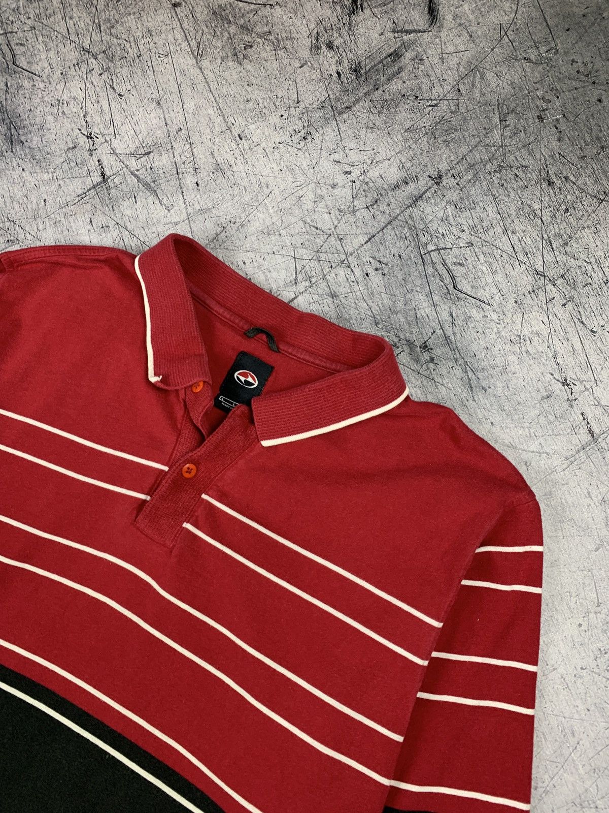 Vintage Vintage Nike 90s Polo Shirt Buttons-Ups Striped rare Size US L / EU 52-54 / 3 - 2 Thumbnail