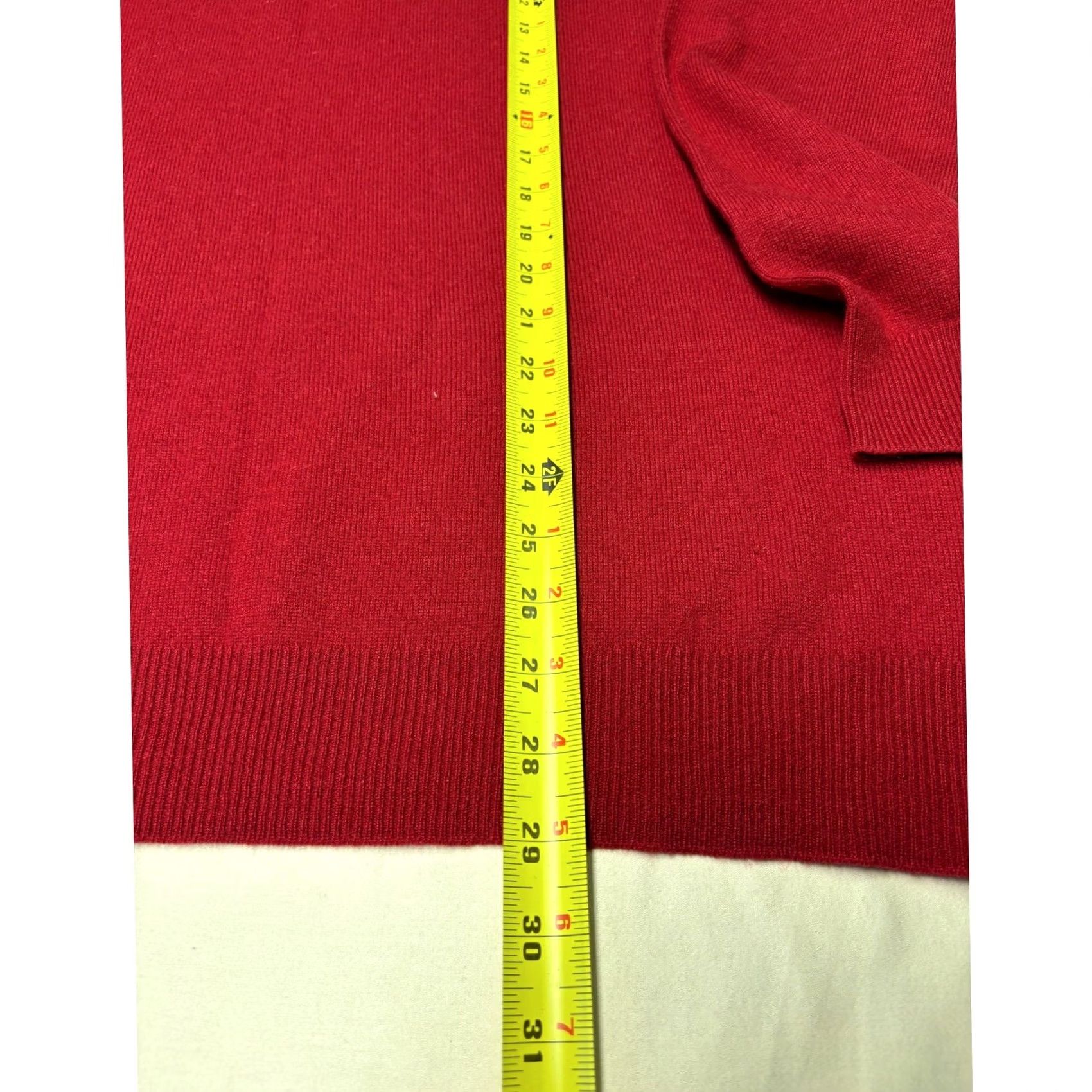 Jos. A. Bank Jos A Bank Travelers Collection Red 100% Cashmere Quarter Zip Sweater Mens 2XL Ribbed Mock Neck Zipper Pullover Size US XXL / EU 58 / 5 - 4 Thumbnail