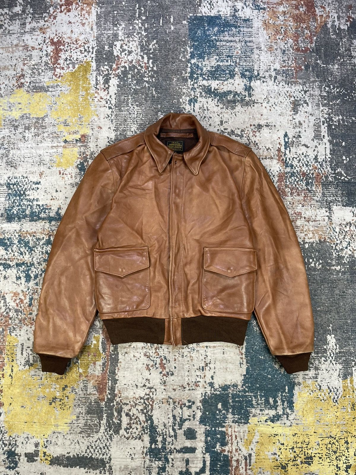 Vtg Vanson Leather Type A-2 Flight Jacket