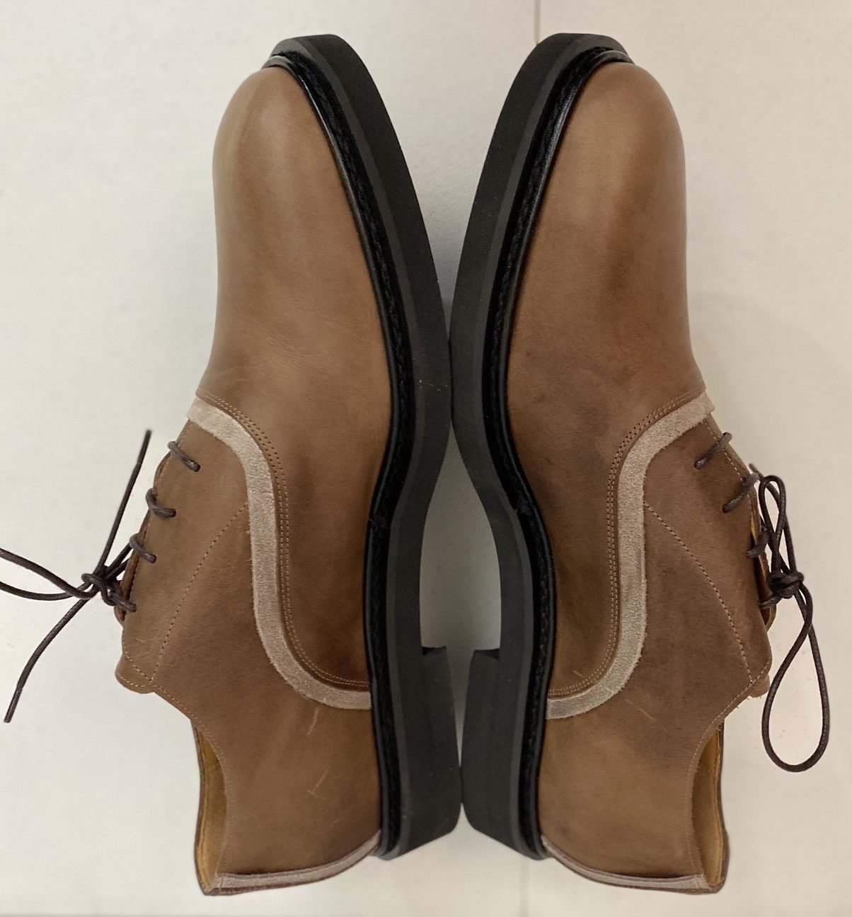 Maison Margiela Maison Margiela 22 🇮🇹 Brown Leather Suede Trim Oxfords 13 New Size US 13 / EU 46 - 8 Thumbnail