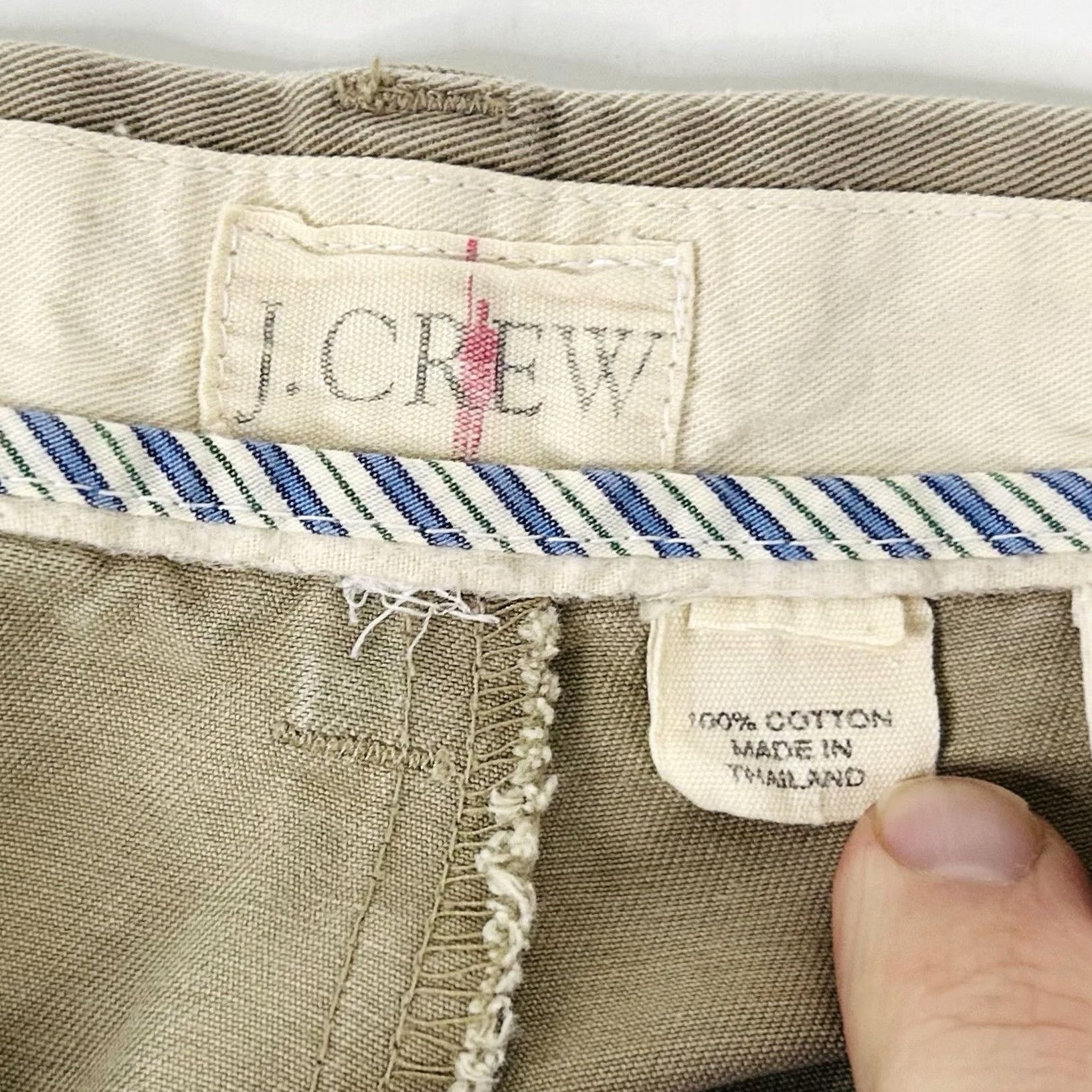 J.Crew J.CREW Pants Khaki 36x30 Vintage Oarsman Beige 100% Cotton Flat Front Casual Mens Regular Inseam 30 Size US 36 / EU 52 - 3 Thumbnail