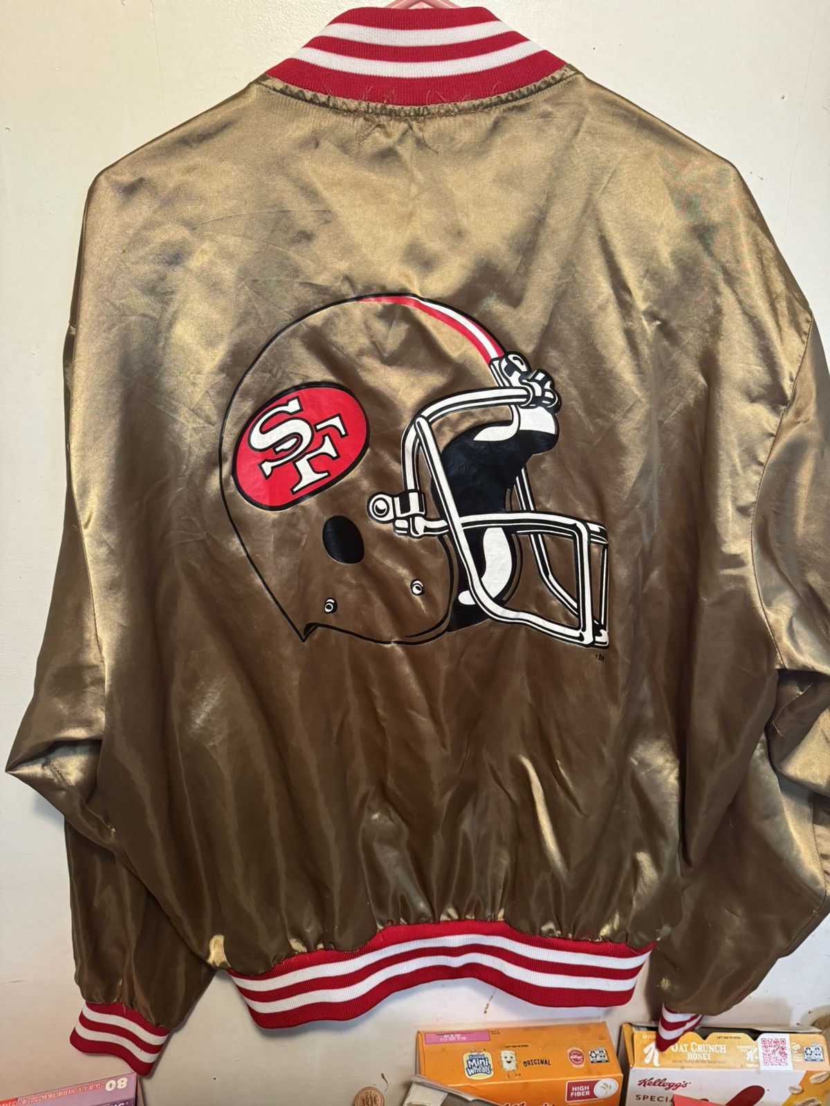 NFL Vintage 80’s Swingster 49ers Jacket Big Helmet Size US XL / EU 56 / 4 - 2 Thumbnail
